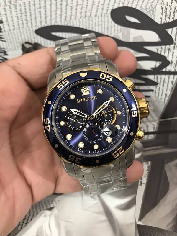 INVICTA-ORIGINAL-NEW WATCH-CHRONOGRAPH-RADO-OMEGA-ROLEX-TISSOT-TAG-ARM 1