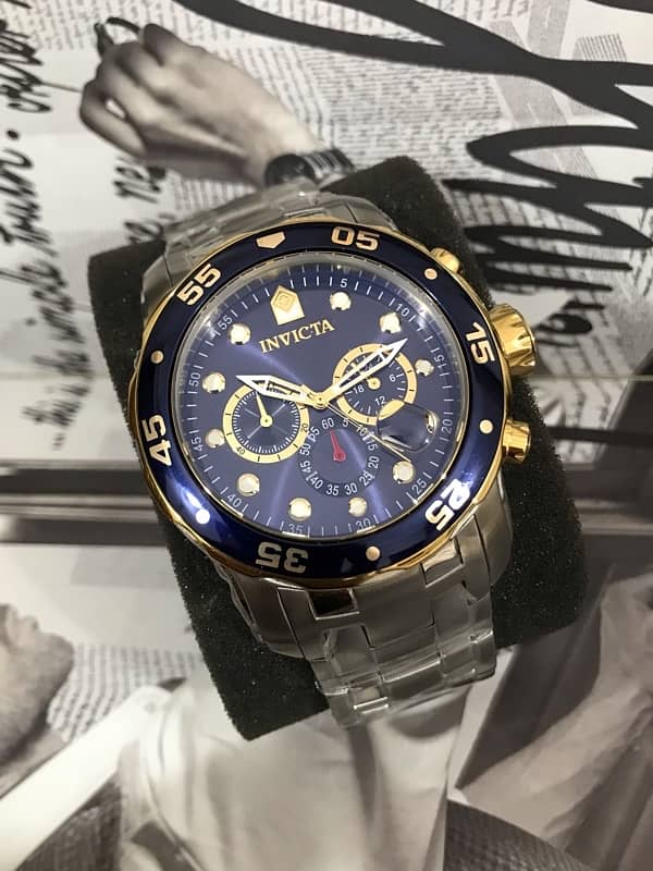 INVICTA-ORIGINAL-NEW WATCH-CHRONOGRAPH-RADO-OMEGA-ROLEX-TISSOT-TAG-ARM 2