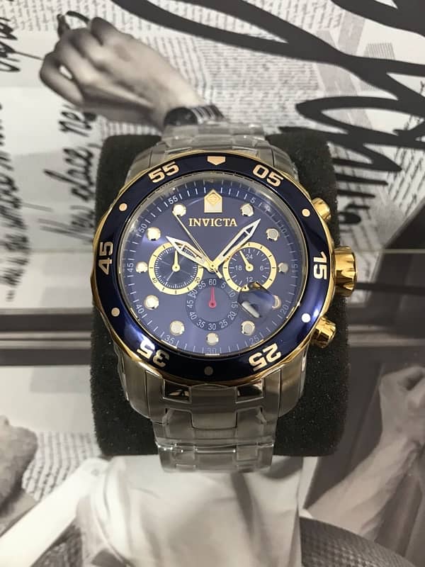 INVICTA-ORIGINAL-NEW WATCH-CHRONOGRAPH-RADO-OMEGA-ROLEX-TISSOT-TAG-ARM 3