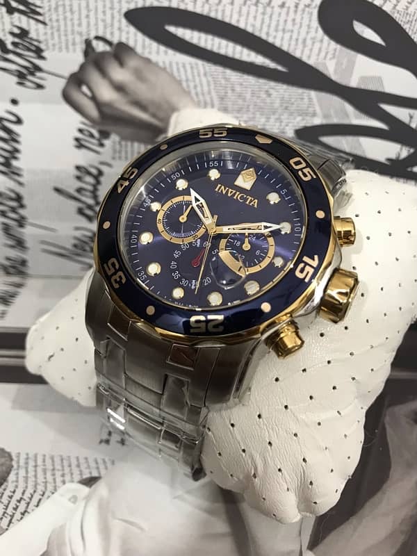 INVICTA-ORIGINAL-NEW WATCH-CHRONOGRAPH-RADO-OMEGA-ROLEX-TISSOT-TAG-ARM 4