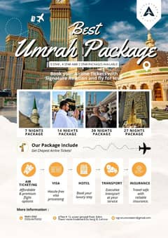 Hajj Umrah 3/4/5 star Hotels private transport Tickets