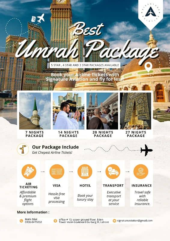 Hajj Umrah 3/4/5 star Hotels private transport Tickets 0