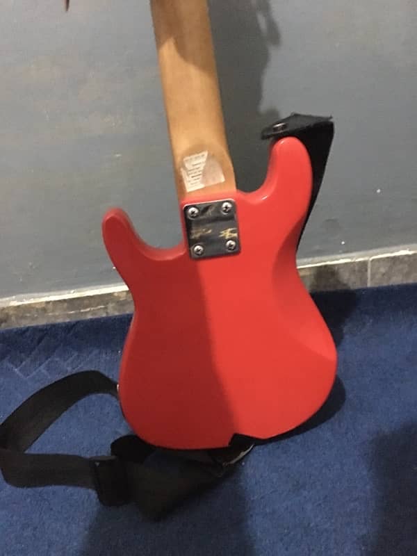 Stunning Red Mini Strat-Style Electric Guitar 1