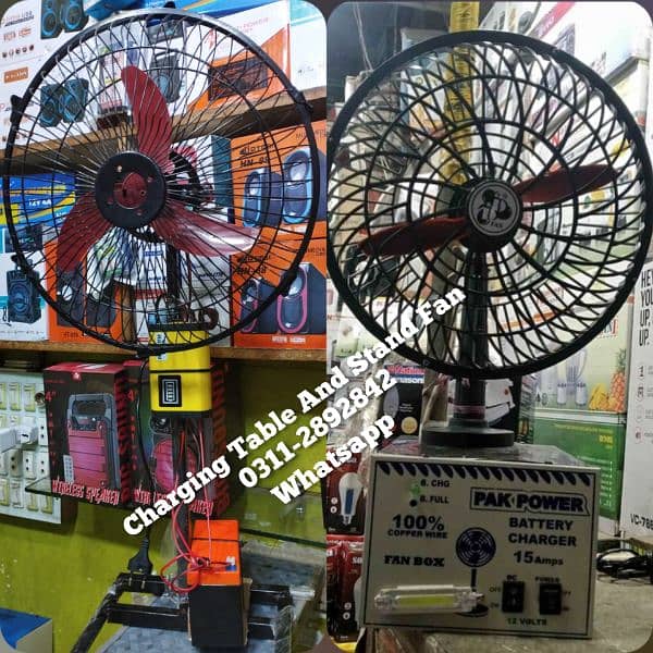 Charging Fan 12 Volt DC Fans Battery Fan Emergency Fan 1