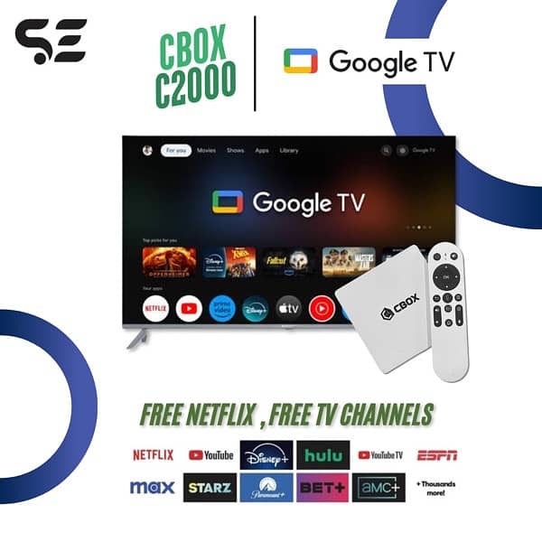 Android Tv box ( Google Tv , 8GB RAM -128GB Mem ) 5000 FREE Tv channel 7