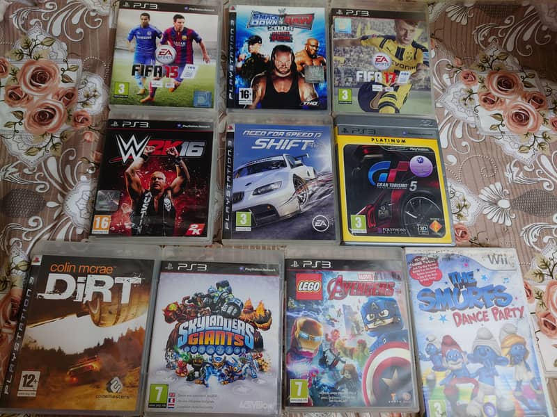 9 PS3 Playstation Original Games Disc w/ Game Case and Art 0