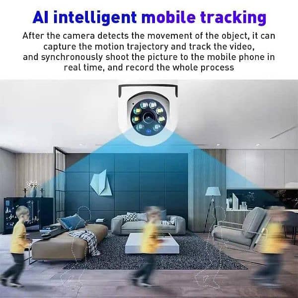 360° Smart WiFi Security Camera  1080P HD,Night Vision&Motion tracking 2