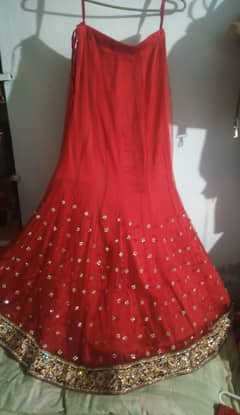 Lehngha from Uk bridal barat day red lehngha with Tail gown