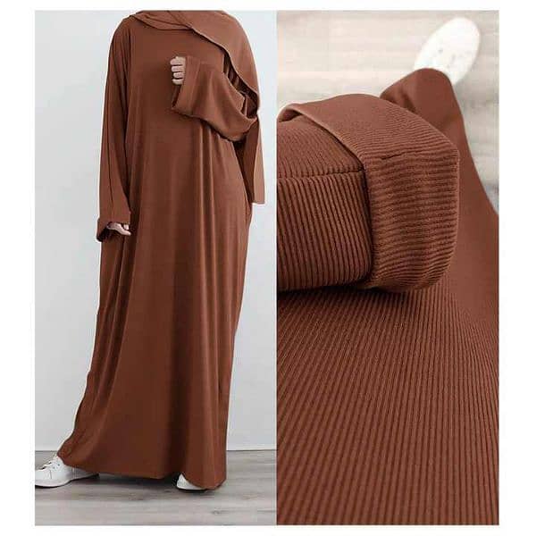 Plus Size Modest Islamic Clothing EID Ramadan Knitted Turkey Maxi Dres 1