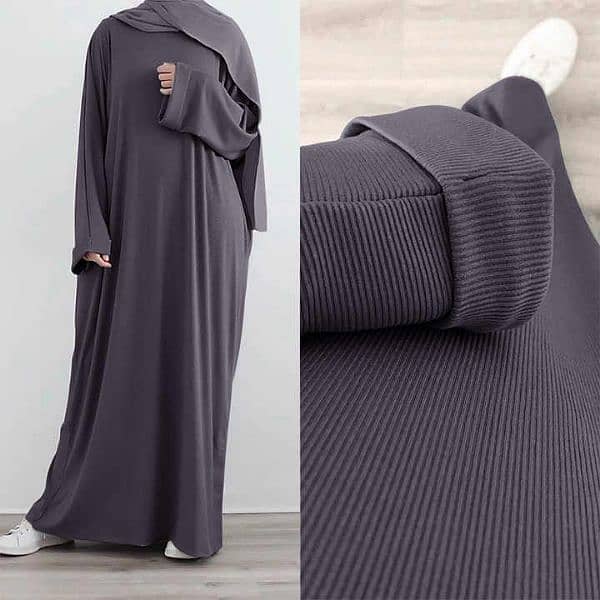 Plus Size Modest Islamic Clothing EID Ramadan Knitted Turkey Maxi Dres 3