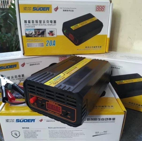 24v Battery Charger 10A 20A Original Suoer Company 12v 24v  Automatic 5