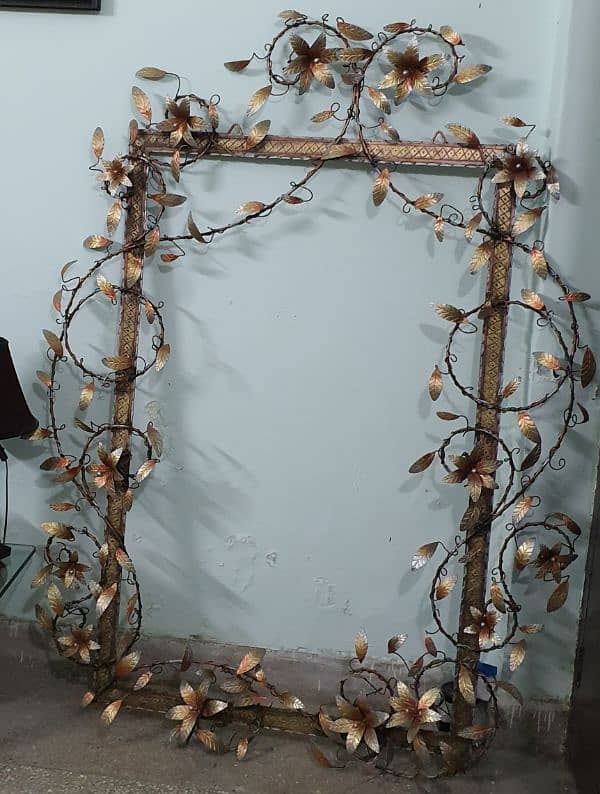 Vintage wrought iron large size( 5.7 /4.5feet) mirror frame 2