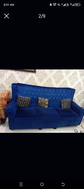 Sofa set with certains and table and other items only 40k 0