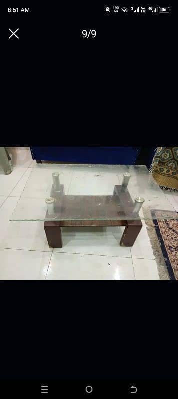 Sofa set with certains and table and other items only 40k 5