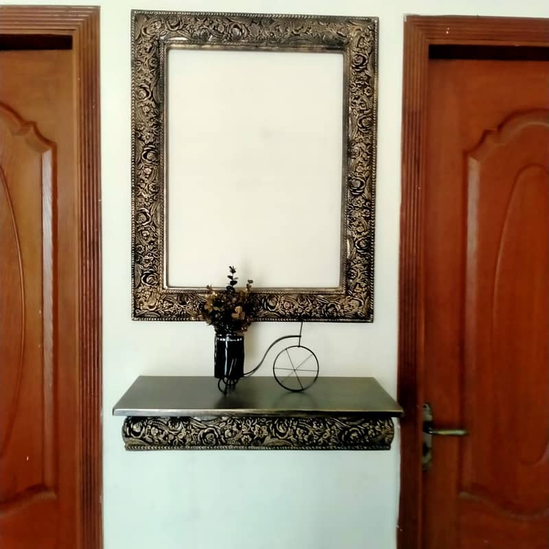 CONSOLE // Wall Mirror with Console Table // Wooden Console 2