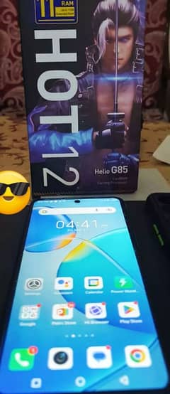 sale mobile infinix hot 12   1 year use