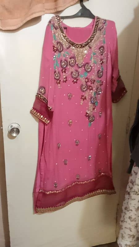 pink stone work dress 2