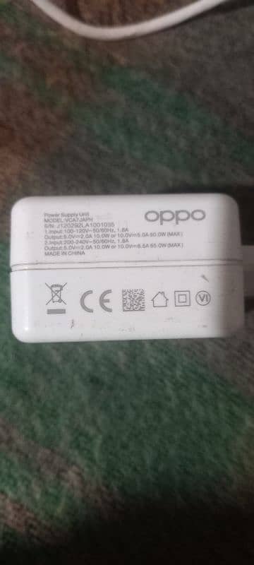 oppo reno ka original cherger 65watt 2