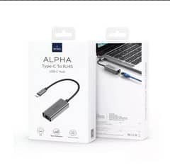 Ethernet  to type - C  & USB 3.1 Dual adapter