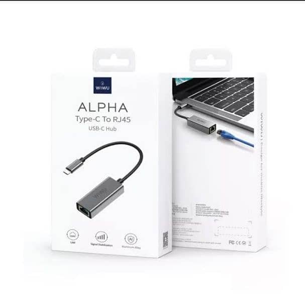 Ethernet  to type - C  & USB 3.1 Dual adapter 0