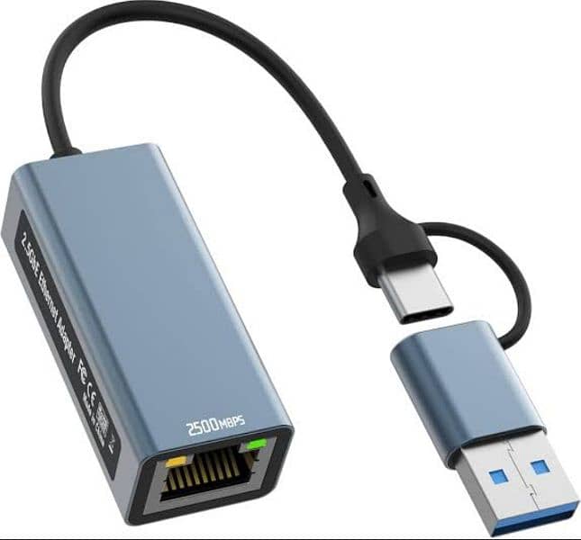 Ethernet  to type - C  & USB 3.1 Dual adapter 2