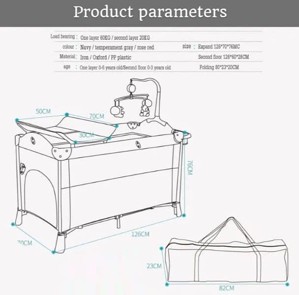 Imported baby cot on sale 3