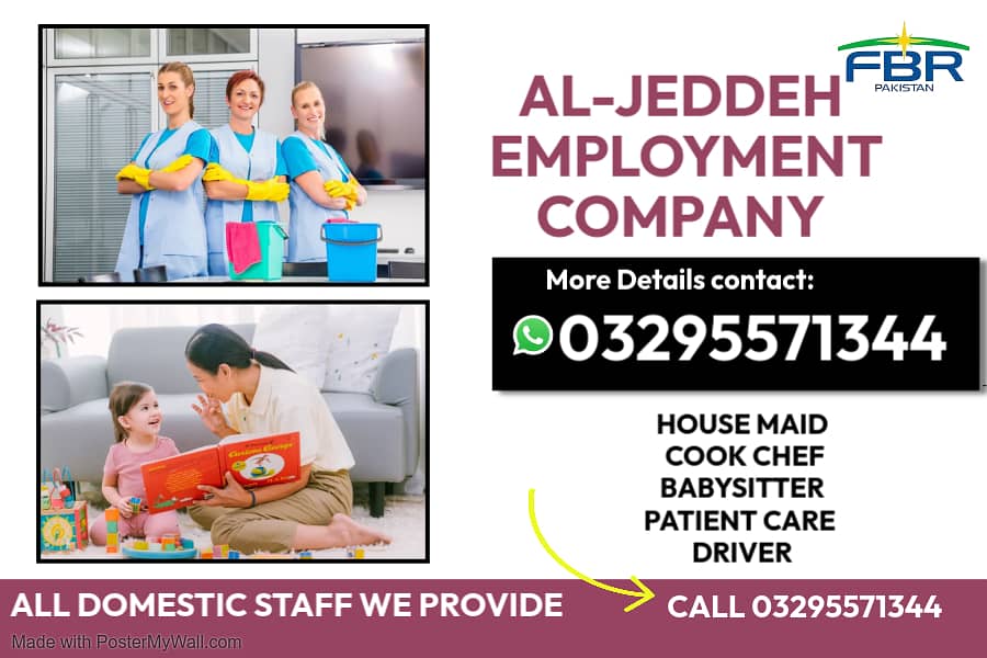 We Provide Cook, Babysitters, Care taker , Drivers, Home maids staff 0