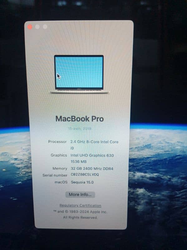 MacBook pro 2019 i9 6