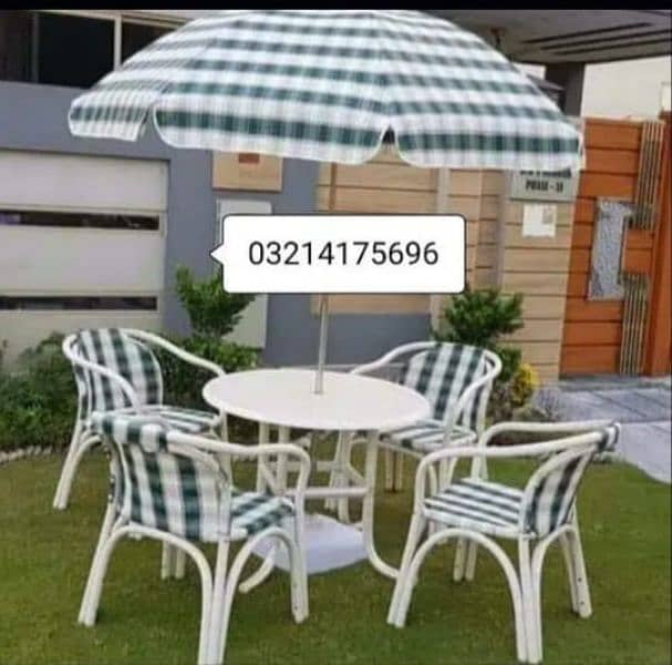 OUTDOOR GARDEN UPVC FURNITURE CHAIRS TABLE UMBRELLA RATTAN FURNITURE 4