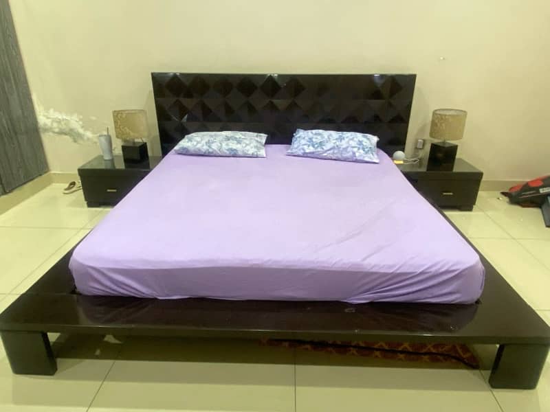 Wooden Bed Set – Low Profile with Mattress & Accessories 0