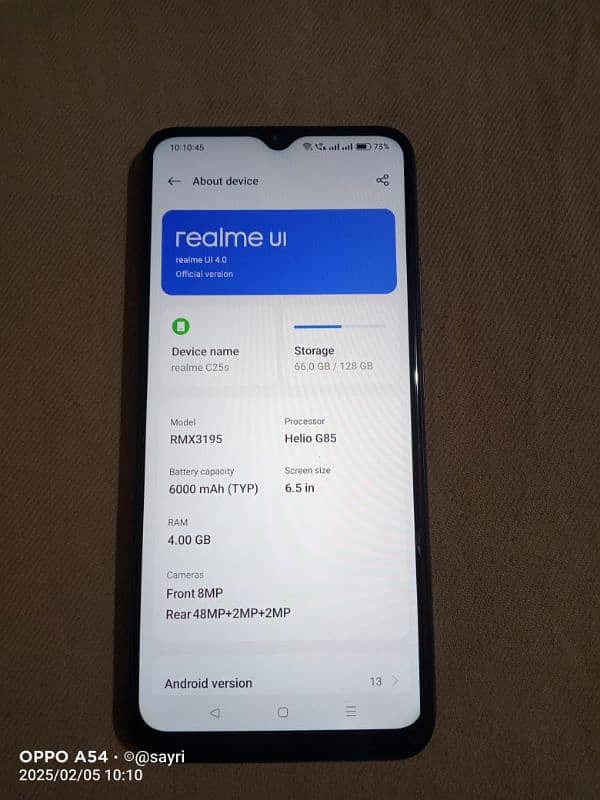 realme c25s 4/128gb 1