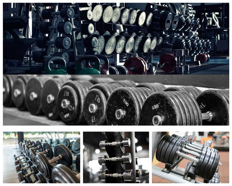 Rubber Coated Dumbbells / Home Gym / Dumbbells/ Weight Plates / Benche 0