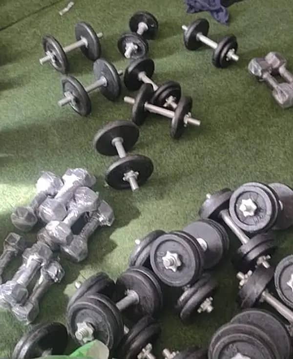 Rubber Coated Dumbbells / Home Gym / Dumbbells/ Weight Plates / Benche 2