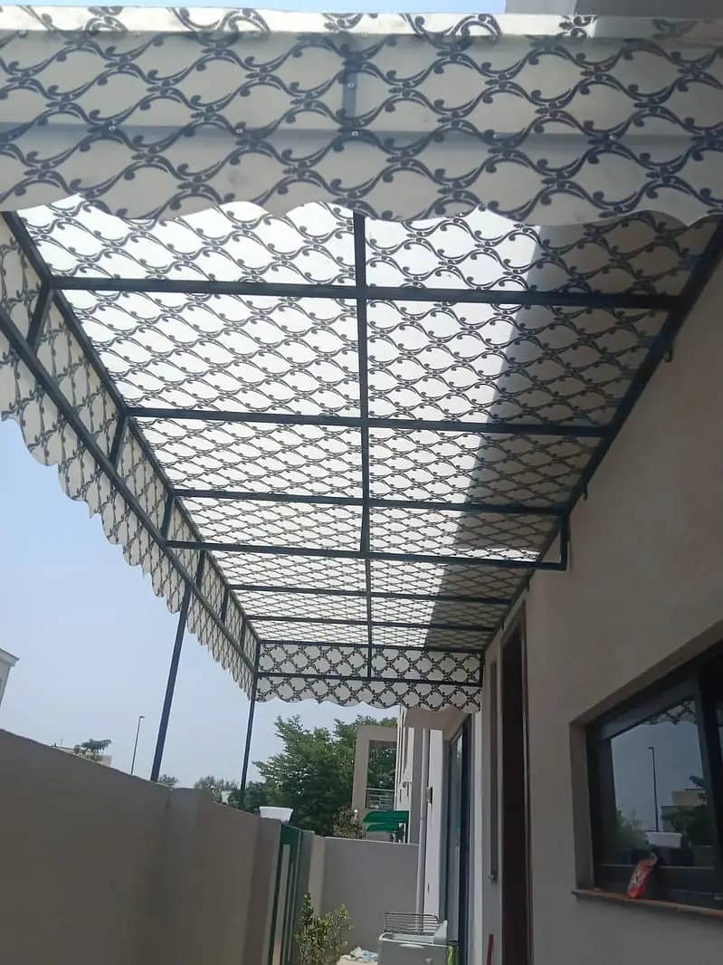 Solar Structure , Stair Railing Design , Main Gate Design, fiber sheet 5