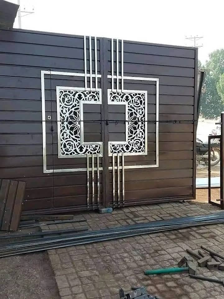 Main Gate Design, fiber sheet, Solar Structure , Stair Railing Design 8