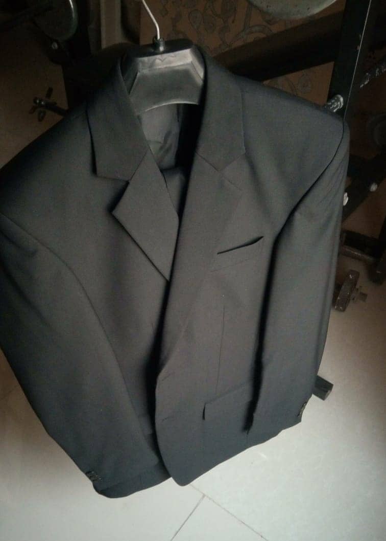 2-piece suit for height 5ft11in and waist 30in, black - custom 0