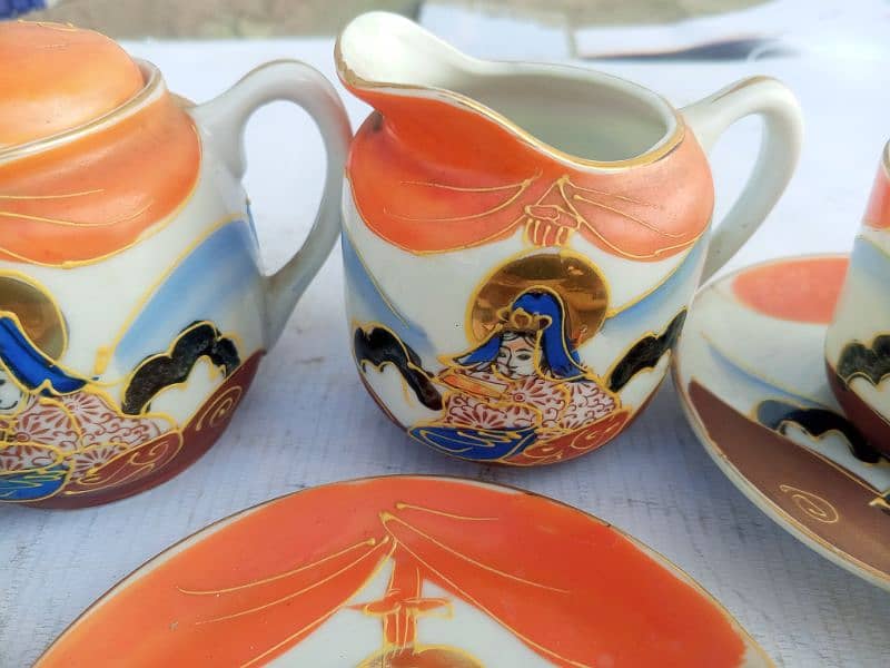 Tea set hand painted 7