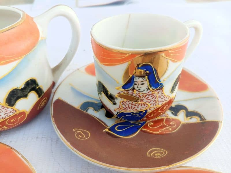 Tea set hand painted 8