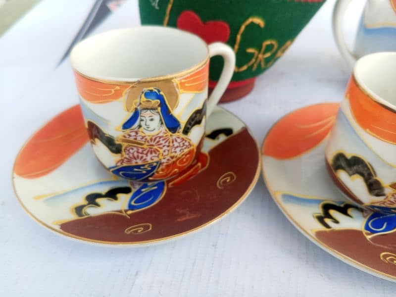 Tea set hand painted 10