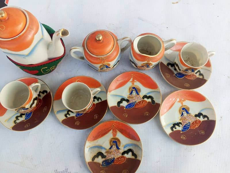 Tea set hand painted 11