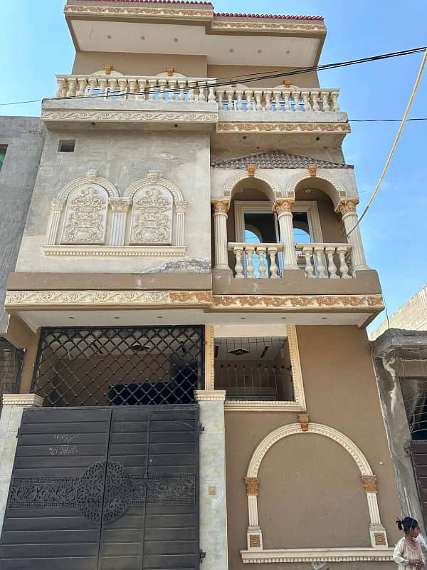 4.5 Marla brand new 3 story house for rent in shadab gardan 0