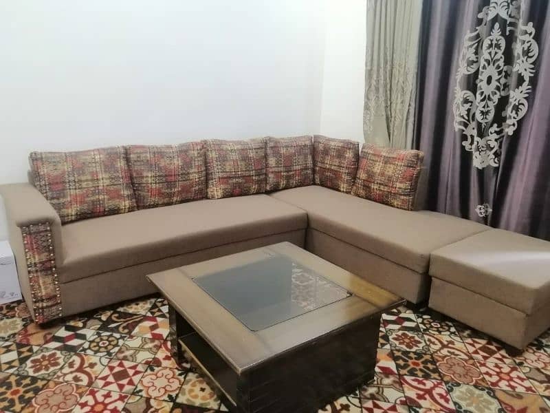 L shaped sofa set 7 seater slightly used 1