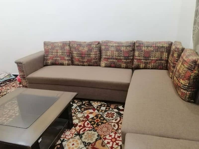 L shaped sofa set 7 seater slightly used 3