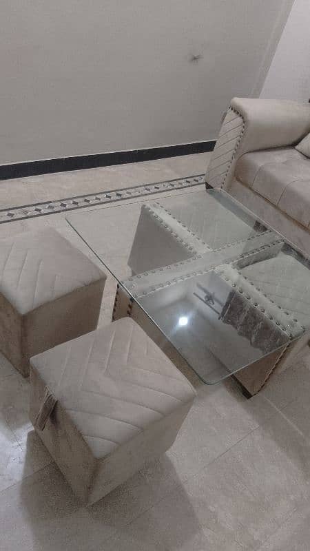 l shape sofa dewan with table and seats 0