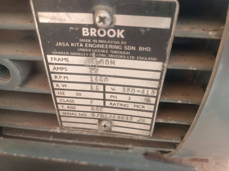 Brand NEW *3 phase 11KW 1460RPM  imported motor Original Brook company 1