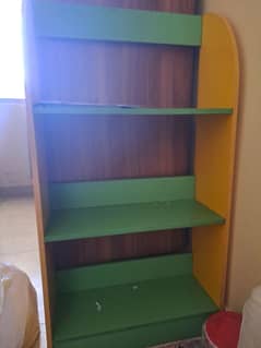 Colorful Wooden Children’s Bookshelf