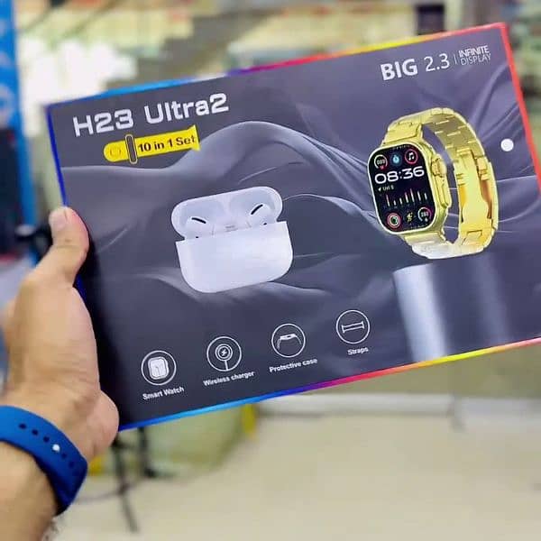 H23 Ultra 2 Smart Watch 2025 with high quality airpods free 0