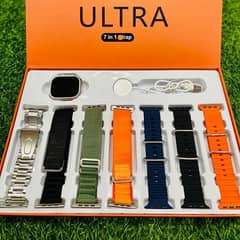 7 in 1 Smart Watch - 7 Straps Smart watch Ultra watch 8 for Gift - 7