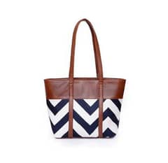 women's PU leather casual printed tote bag