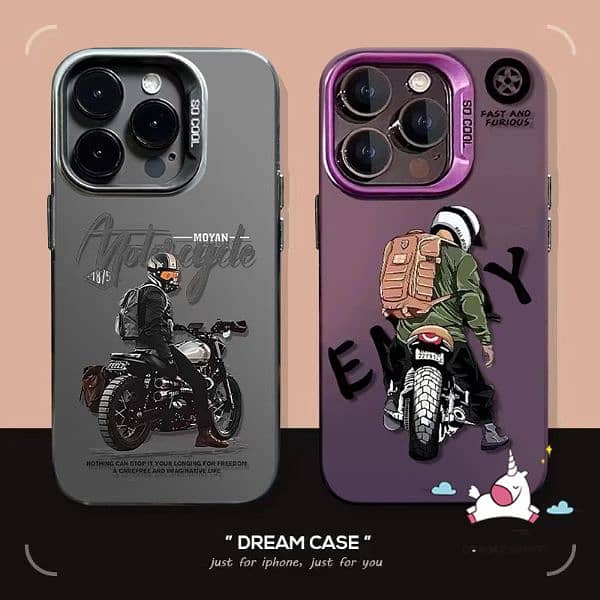 Trendy Brand Cartoon Cool Biker Boy Case Compatible 0